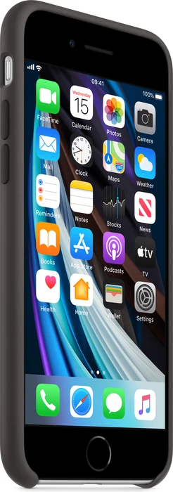 Apple Silikon Case für iPhone SE (2020) schwarz