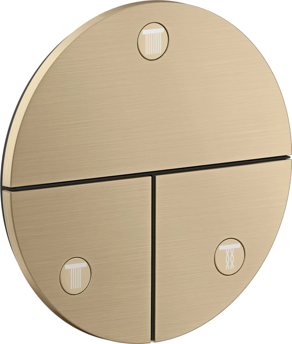 Hansgrohe Axor ShowerSelect ID rund Kontrollfeld Ventil für 3 Verbraucher brushed bronze