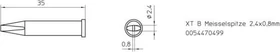 Weller XT B Dauerlötspitze, meißelform, 0.8mm, 1 Stück