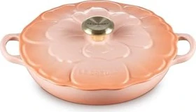 Le Creuset Gourmet-Profitopf Bräter Blume aus Gusseisen rund 26cm 2.2l peche