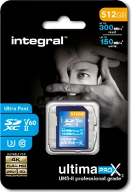 Integral UltimaPro X3 R300/W150 512GB, UHS-II U3, Class 10
