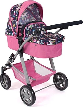 Bayer Chic 2000 Nele 2in1 Kombipuppenwagen Einhorn navy pink