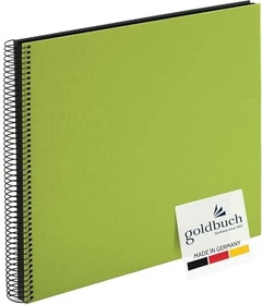 Goldbuch Spiralbalbum Bella Vista 35x30 schwarze Seiten grün