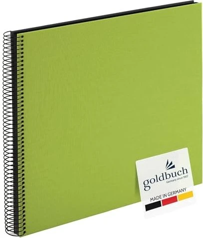 Goldbuch Spiralbalbum Bella Vista 35x30 schwarze Seiten grün