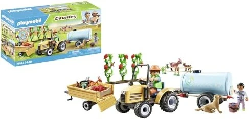 playmobil Country Traktor mit Anhänger und Wassertank