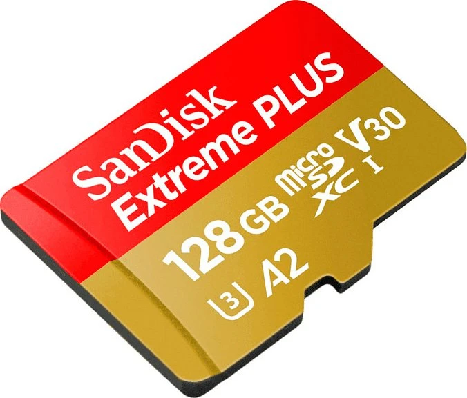 SanDisk Extreme PLUS R200/W90 128GB Kit, UHS-I U3, A2, Class 10