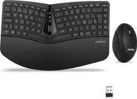 Perixx Periduo 606 Wireless Mini Ergonomic Split Keyboard and Vertical Mouse Combo schwarz, USB, ES