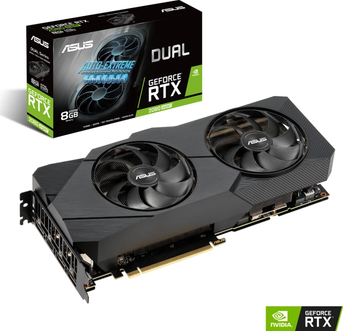 ASUS Dual GeForce RTX 2080 SUPER EVO V2, DUAL-RTX2080S-8G-EVO-V2, 8GB GDDR6, HDMI, 3x DP