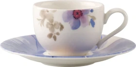 Villeroy & Boch Mariefleur Gris Basic Espressotasse mit Untertasse, 2-tlg.