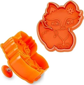 Städter Präge-Ausstecher mit Auswerfer Fuchs 6.5cm orange