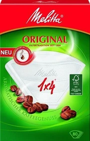 Melitta Filtertüten 1x4/80 weiß, 80 Stück