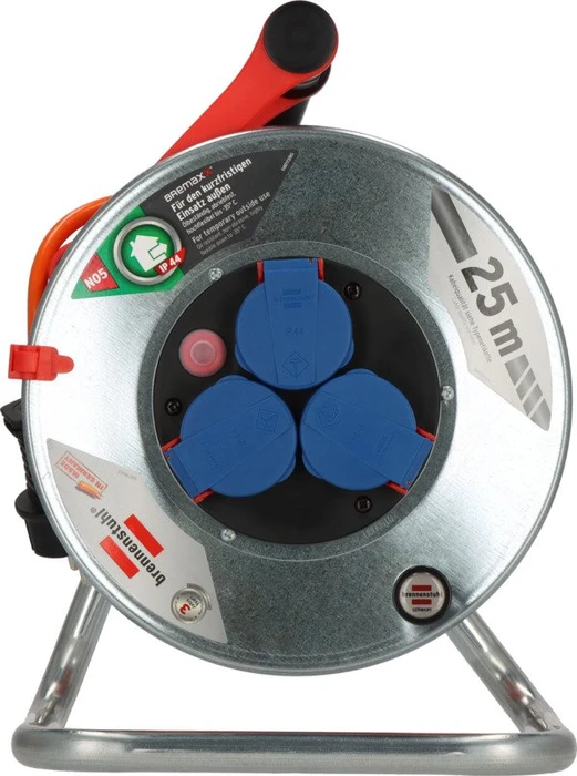 Brennenstuhl Garant S Kabeltrommel, Schuko auf 3x Schuko, 25m, IP44, AT-N05V3V3-F 3G1,5
