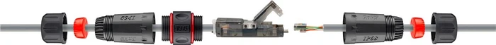 Wentronic Goobay Verbinder für Netzwerkkabel, Cat6 UTP Modularstecker, Outdoor