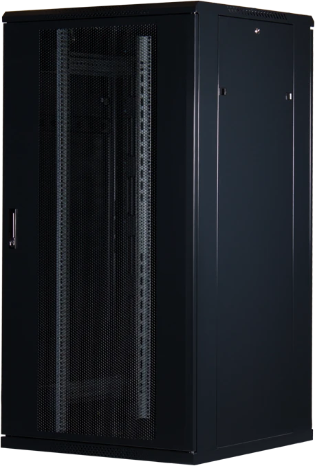 Rockstable 19" Serverschrank 32HE, Gitternetztür, IP2X, schwarz, 800mm tief