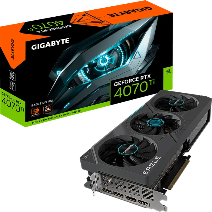 GIGABYTE GeForce RTX 4070 Ti Eagle OC 12G (Rev. 1.0), 12GB GDDR6X, HDMI, 3x DP
