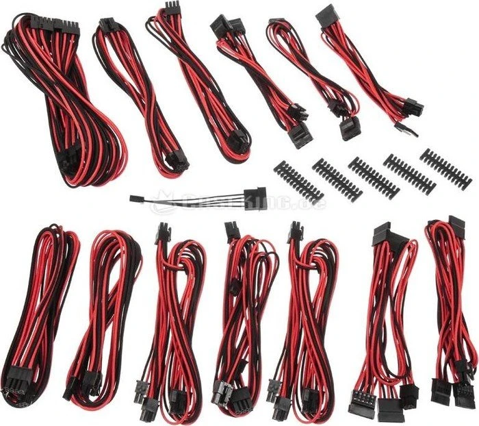 BitFenix Alchemy 2.0 SSC-Series Kabel Kit für Netzteile, schwarz/rot