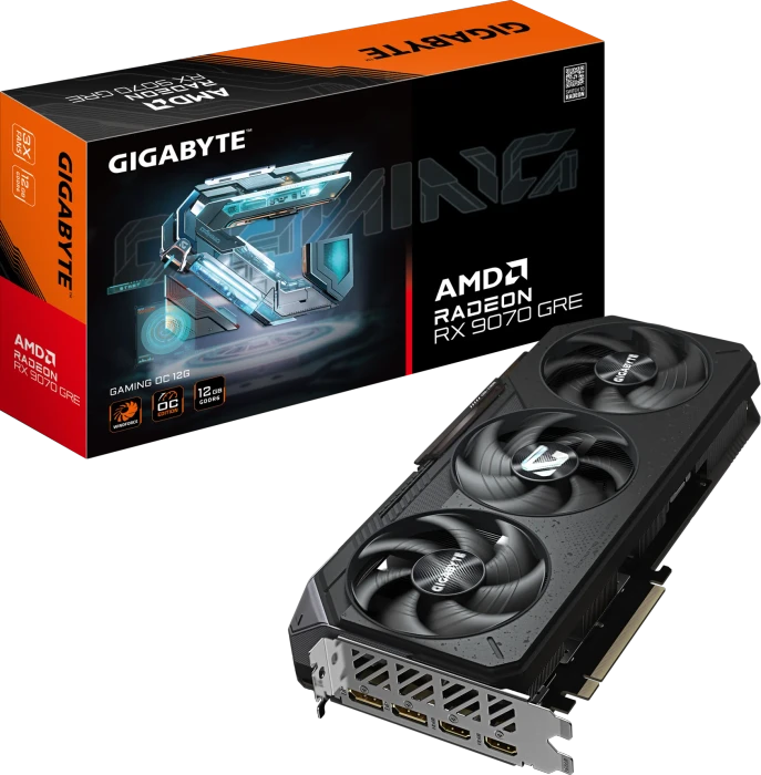 GIGABYTE Radeon RX 9070 GRE Gaming OC 12G, 12GB GDDR6, 2x HDMI, 2x DP