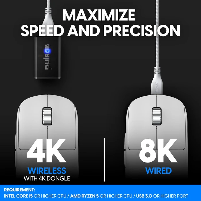 Pulsar Gaming Gears X2H eS Wireless White Edition, USB