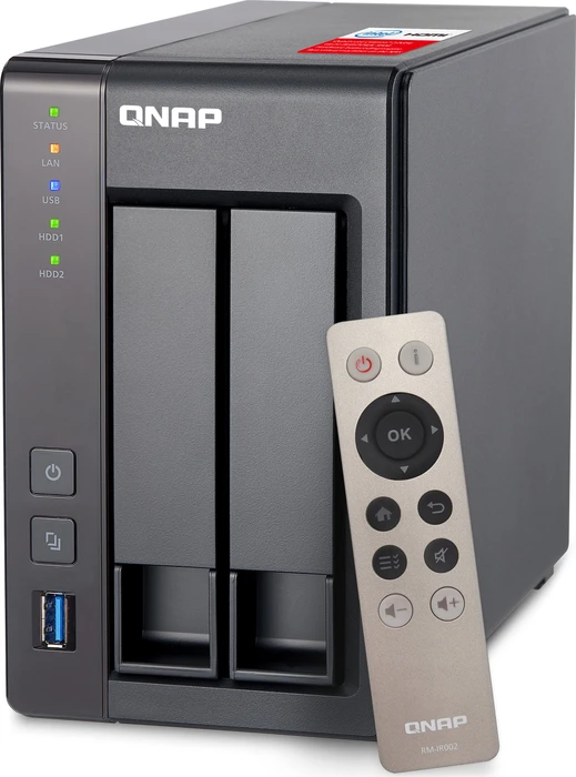 QNAP Turbo Station TS-251+, 2GB RAM, 2x RJ-45 1000Base-T, 2x USB-A 3.0