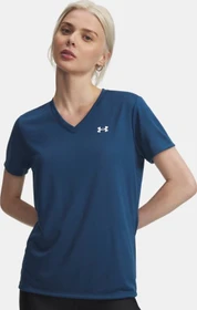 Under Armour Tech V Funktionsshirt kurzarm wham blue/white (Damen)