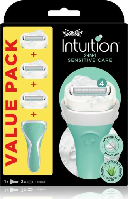 Wilkinson Sword Intuition 2in1 Sensitive Care Women Rasierer + 3 Wechselklingen