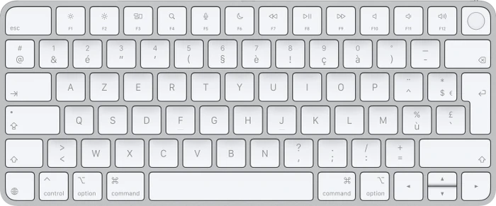 Apple Magic Keyboard mit Touch ID für Mac mit Apple Chip (USB-C), weiß/silber, USB/Bluetooth, FR