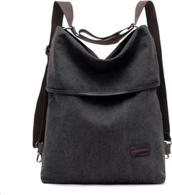 Ruschen Rucksack Umhängetasche matte black