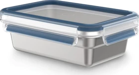 Emsa Clip&Close Stainless Steel rechteckig Aufbewahrungsbehälter 800ml blau