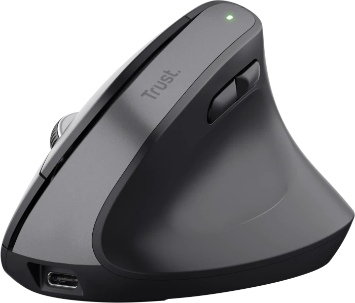 Trust Bayo+ Multidevice Ergonomic Wireless Mouse schwarz, ECO zertifiziert, USB/Bluetooth