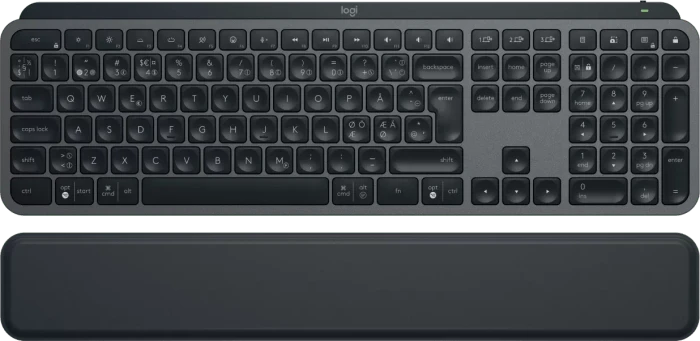 Logitech MX Keys S Plus MX Palm Rest, Graphite, schwarz, LEDs weiß, Logi Bolt, USB/Bluetooth, ND