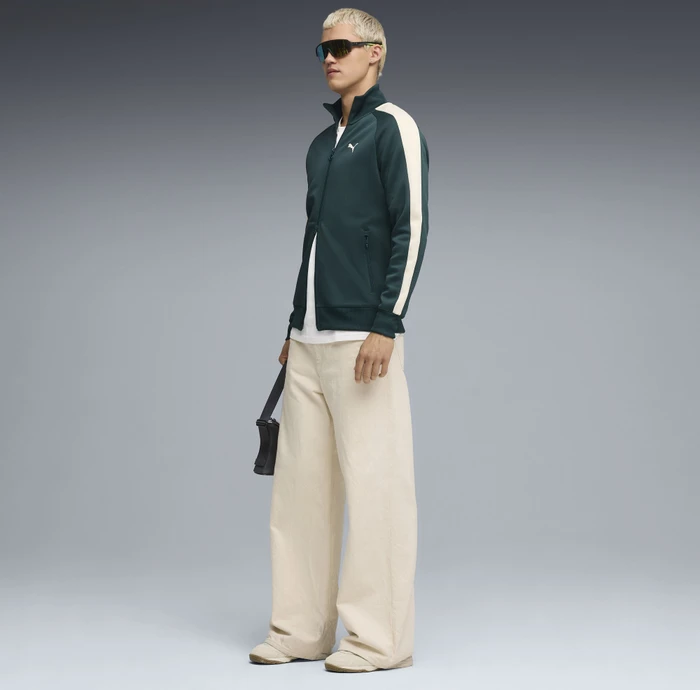 Puma T7 Always On Trainingsjacke green terrain/alpine snow (Herren)