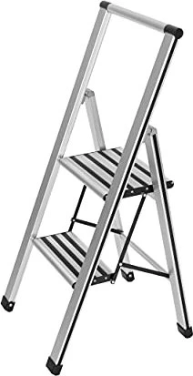 Wenko Aluminium Haushaltsleiter, 2 Stufen