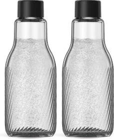 SodaStream Crystal Riffled Soda-Glasflasche 950ml, 2 Stück