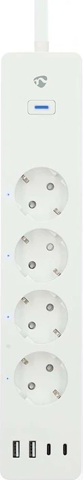 Nedis SmartLife WLAN Smart-Steckdosenleiste 4-fach, 3680W, 2x USB-C/2x USB-A, Smart-Steckdosenleiste