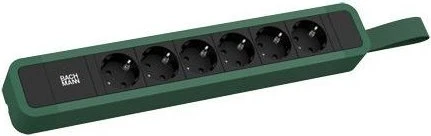Bachmann Primo 2, 6-fach, mit Schlaufe, 2m, grün/schwarz