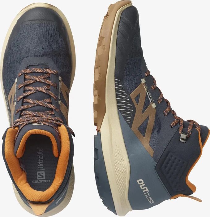 Salomon OUTpulse Mid GTX ebony/bleached sand/vibrant orange (Herren)