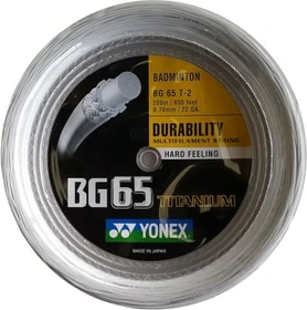 Yonex BG65 Titanium Badmintonsaite weiß 200m