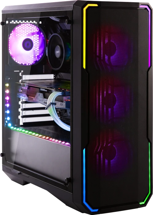 BitFenix Enso Mesh 4ARGB, schwarz, Glasfenster