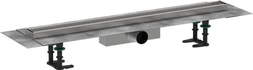 Hansgrohe RainDrain Compact Duschrinne, Komplett-Set, edelstahl gebürstet