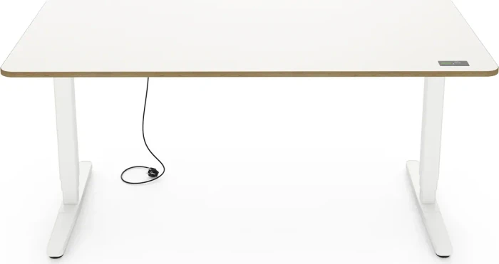 Yaasa Desk Pro elektrisch höhenverstellbarer Sitz-Steh-Schreibtisch 160x80cm weiß/weiß