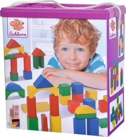 Eichhorn Holzbausteine bunt, 100-tlg.