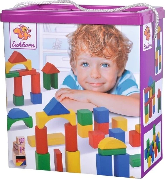Eichhorn Holzbausteine bunt, 100-tlg.