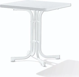 Sieger Boulevard mecalit-Pro Klapptisch 70x70cm weiß/marmordekor weiß