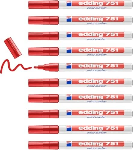 edding 751 Lackmarker rot, 10er-Pack