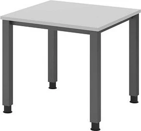 Hammerbacher Ergonomic Plus Q-Serie VQS08/5 Schreibtisch 80x80cm grau/silber