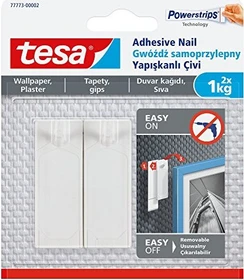 tesa Powerstrips Klebenagel Tapete/Putz weiß, 2 Stück