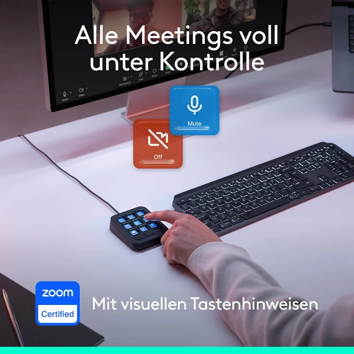 Logitech MX Keypad, hellgrau, USB-C