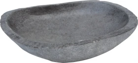 Pflanzen-Kölle Vogeltränke Fluss-Stein, grau, 30x8x25cm