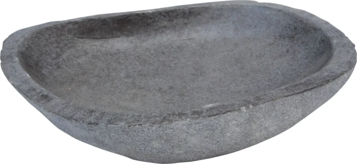 Pflanzen-Kölle Vogeltränke Fluss-Stein, grau, 30x8x25cm