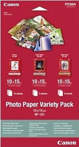 Canon VP-101 Photo Paper Variety Pack Fotopapier weiß, 10x15cm, 20 Blatt